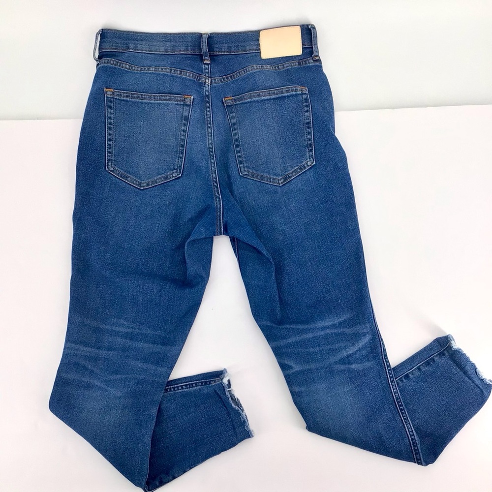Everlane The Vintage Skinny Jean Button Front Raw Hem Size 28 Ankle - Picture 14 of 15